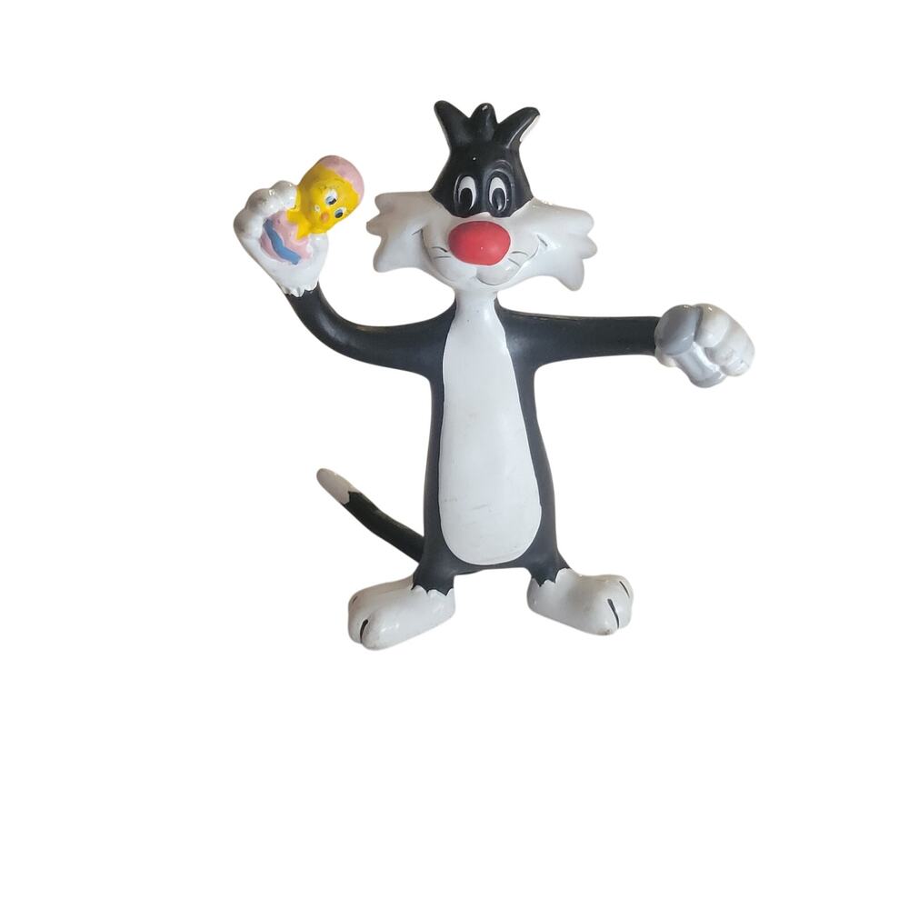 Looney Tunes Tweety and Sylvester 5" Bendable Figure 1988 Applause
